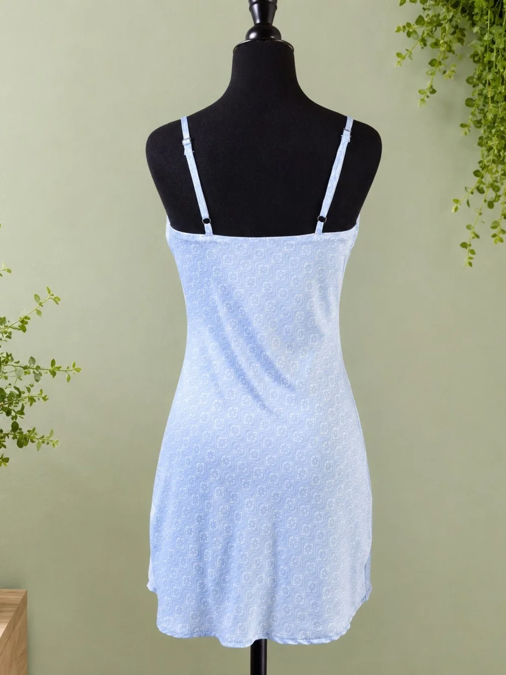 Hollister Silky Blue Slip Dress XS Cowl Neck Adjustable Straps Y2K Mini Satin - Picture 2 of 13